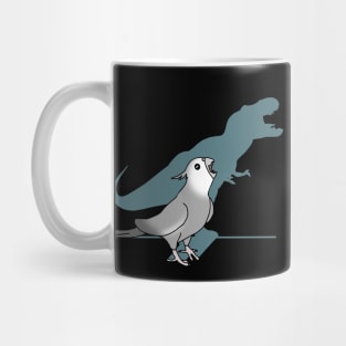 T-rex shadow - white faced grey cockatiel Mug